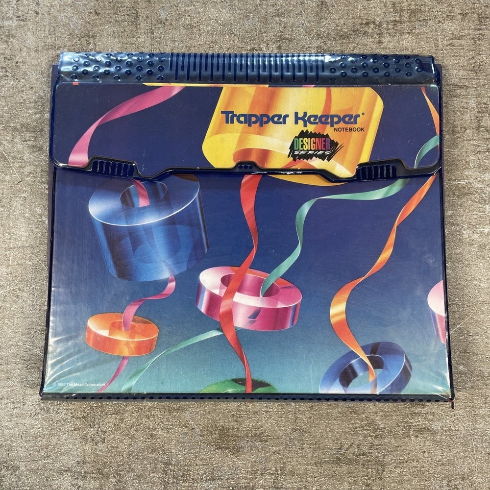 Trapper Keeper Notebook Binder Designer Series 1992 Mead Retro Vintage 29100